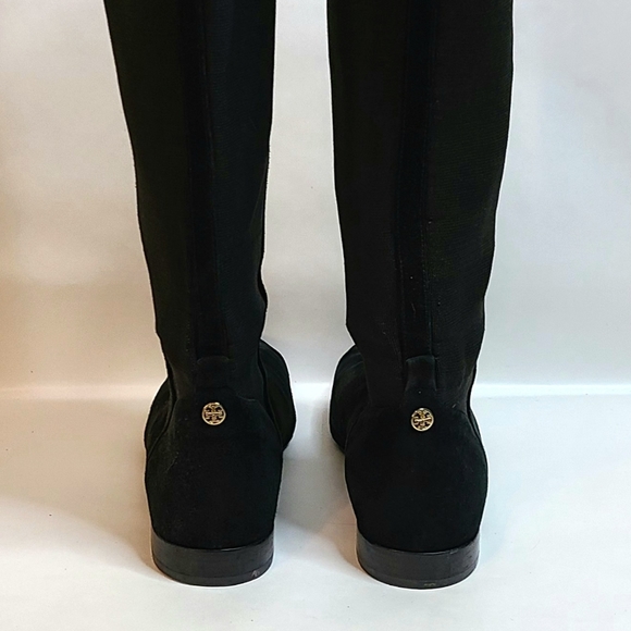 Tory Burch Shoes - Tory Burch Black Suede  stretch  Riding Boots